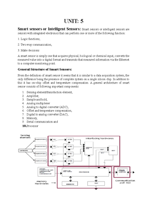 Sensor And Instrumentation Unit-1 Notes Part-1 - UNIT 1 Introduction ...