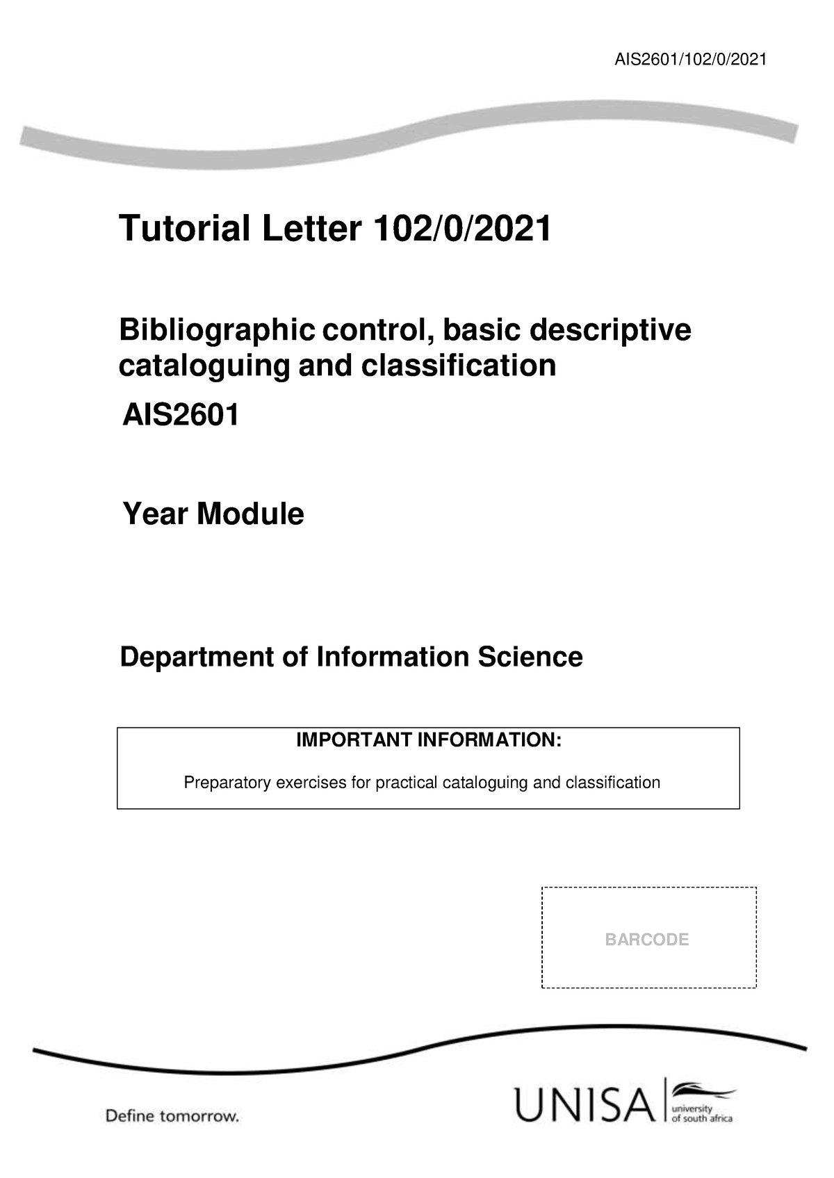 AIS2601 2021 102 0 - PREVIOUS ASSIGNMENT ANSWERS - AIS2601/102/0 ...