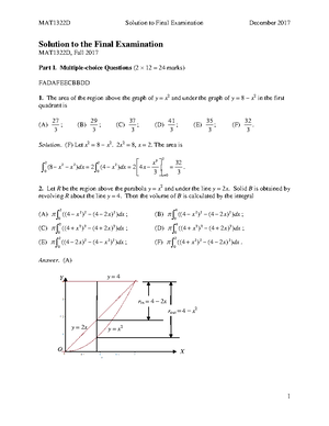 1 - Functions and Algebraic Methods - MAT 1320 - Studocu