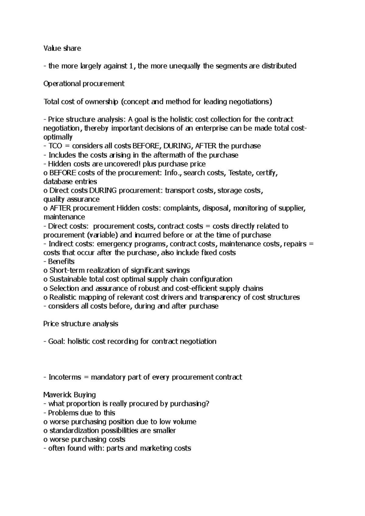 Value share Value share the more largely against 1, the more