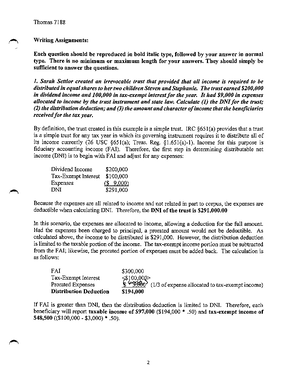 Lesson five: Income in Respect of a Decedent (IRD) - TAX 507 - Studocu