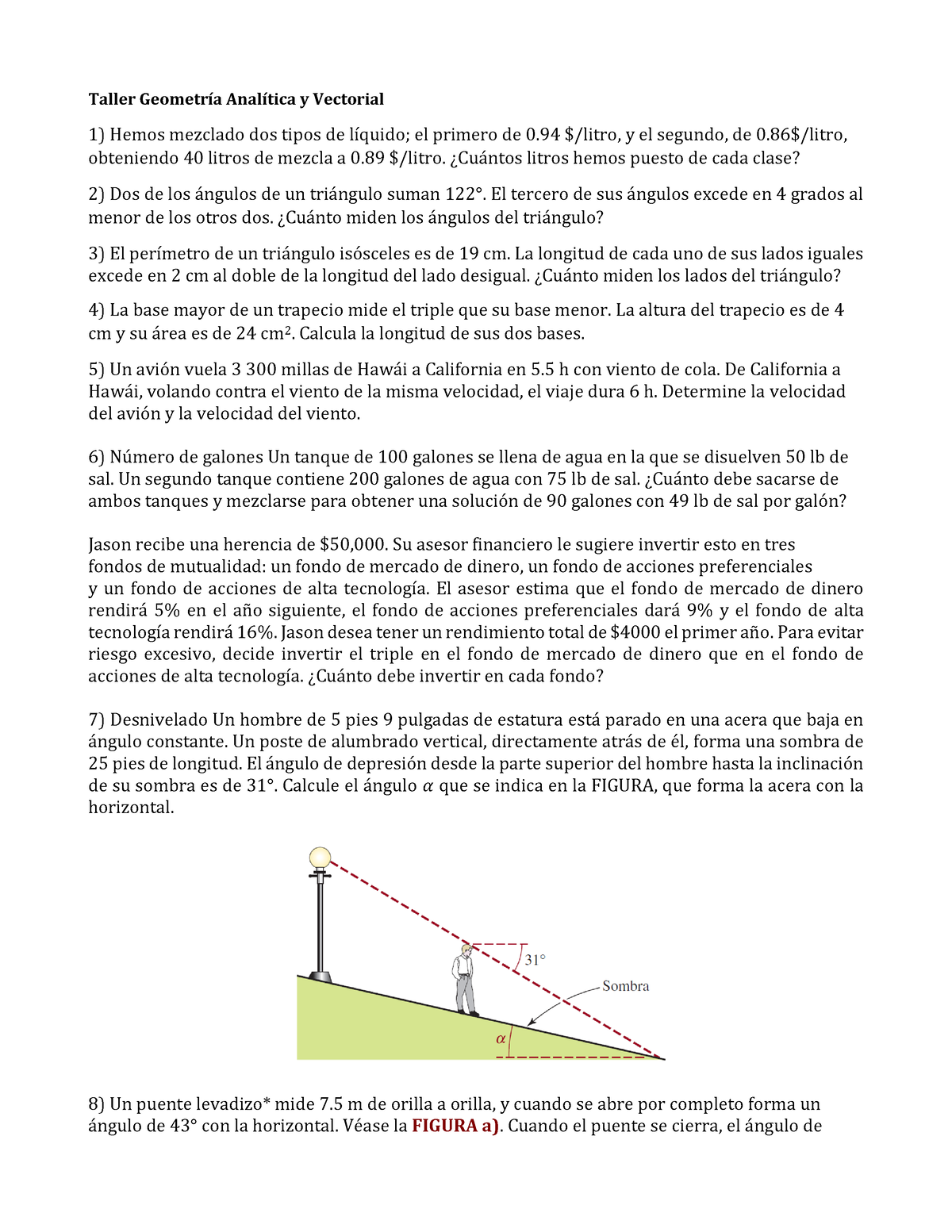 Taller Geometría Analítica Y Vectorial - Taller Geometría Analítica Y ...