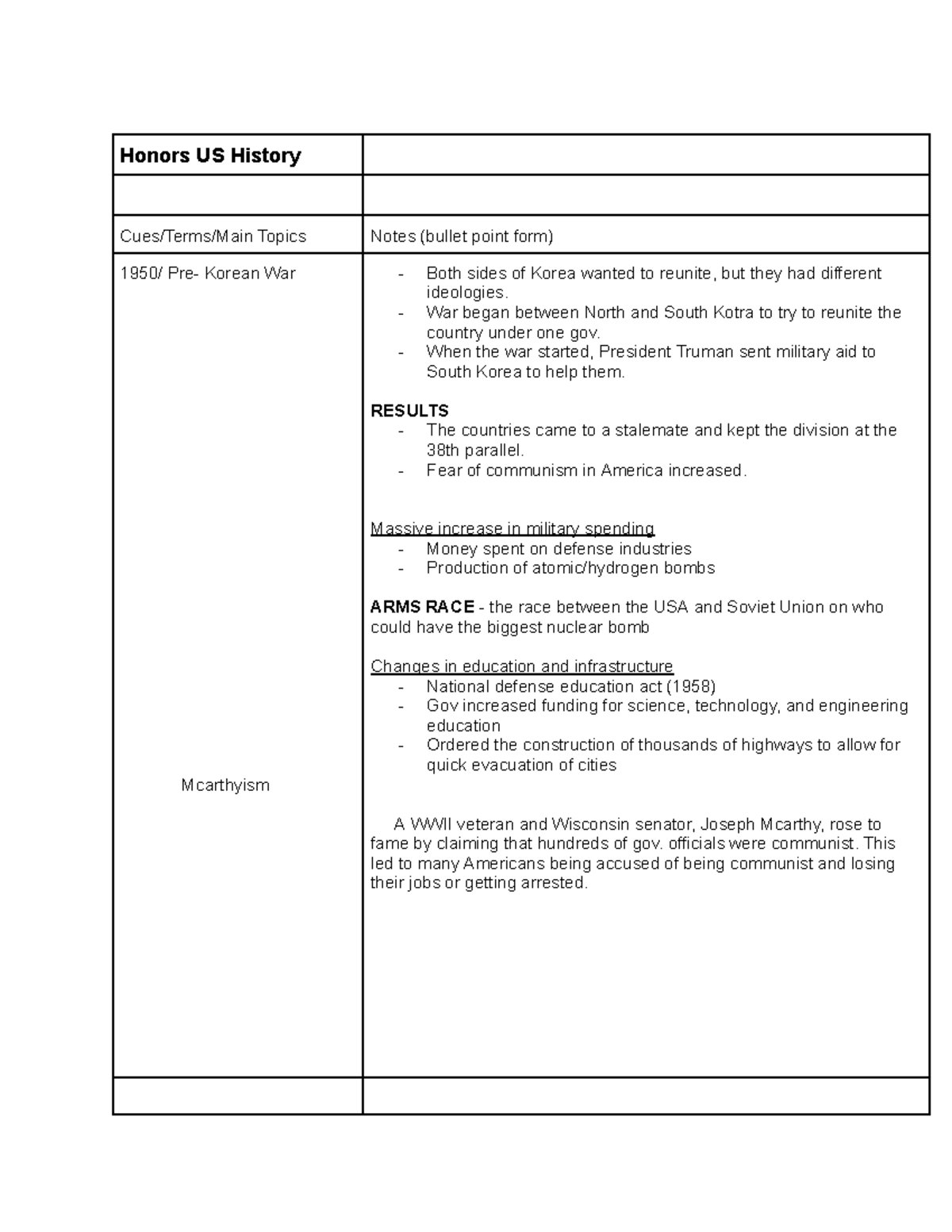 Korean War Notes Studocu