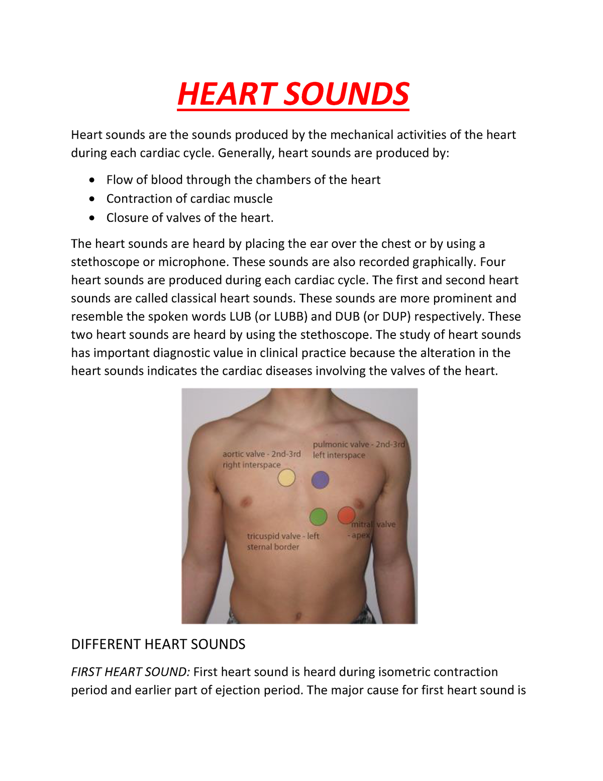 assignment on heart sound