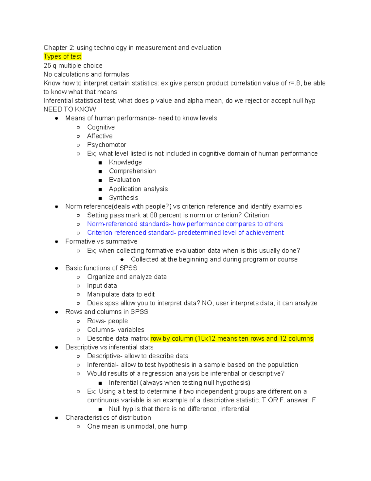 KIN 250 exam 1 Final - Chapter 2: using technology in measurement and ...