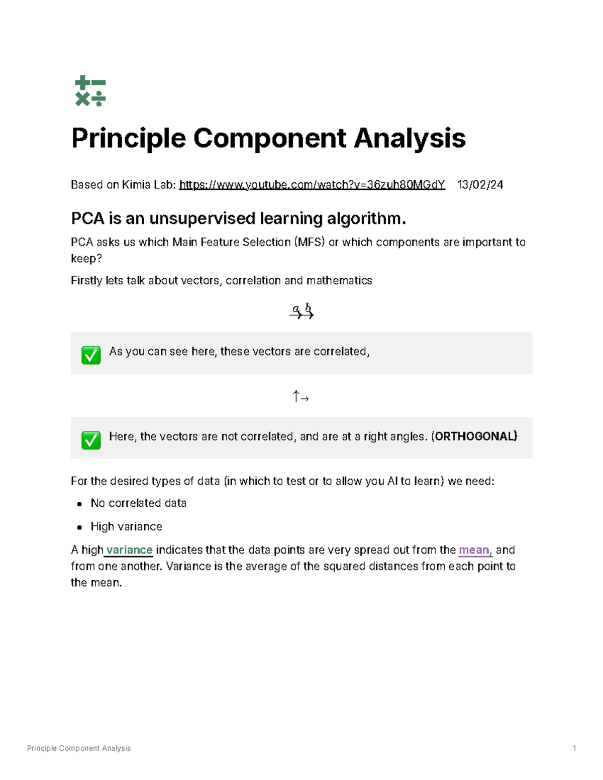 Principle Component Analysis ef9c6bd886c5469d9b32bbc4cb8ac170 ...