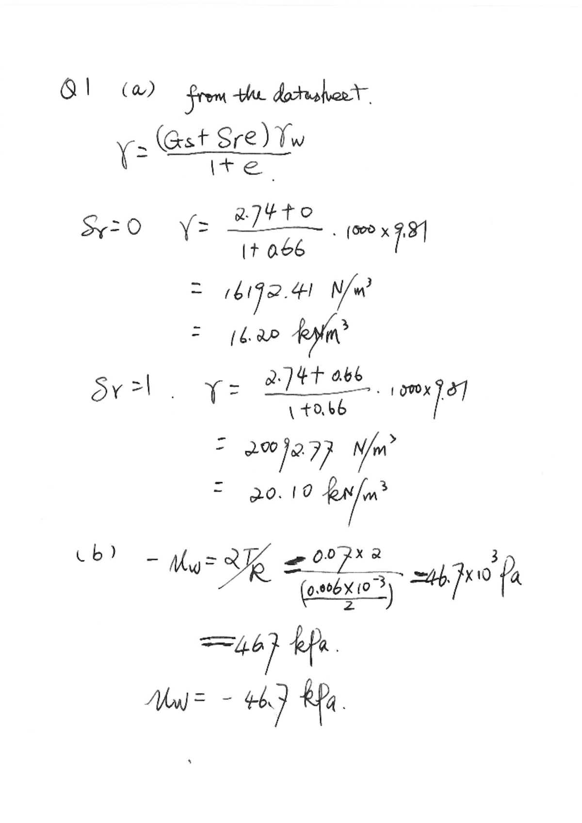 Soil Mechanics Exam 2016, answers Studocu