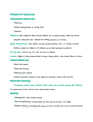 Chapter 6 - Lecture notes for Ch. 6 with Stassen - EndOf Life Issues ...