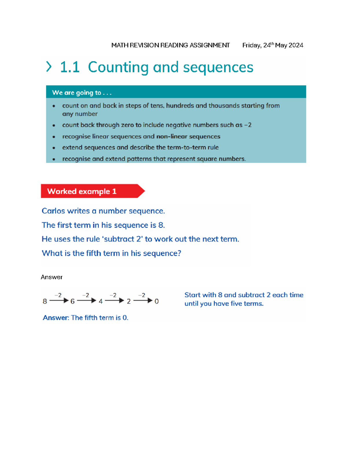YEAR 4 MATH Revision Notes Answered - Summer TERM24 - MATH REVISION ...