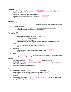 Career and vocational assessment - Studocu