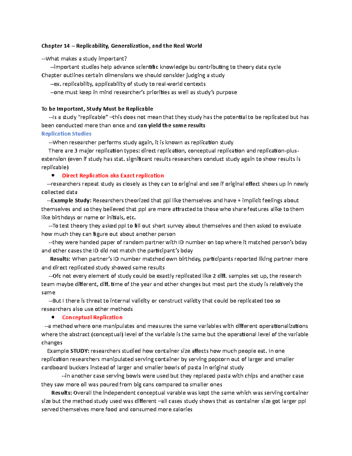 Chapter 14 - Summary Research Methods in Psychology: Evaluating a World ...