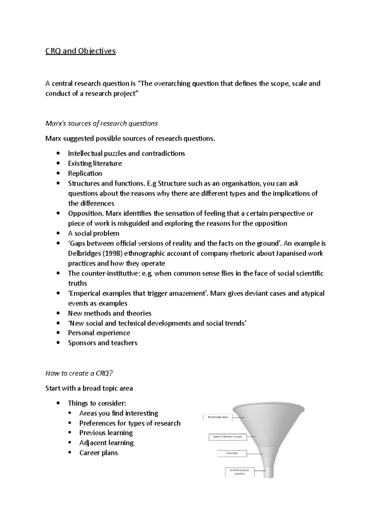 CRQ and Objectives - Intellectual puzzles and contradictions Existing ...