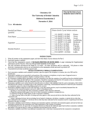 CHEM 121 Assignment 2 (completed) - CHEM 121 Assignment 2: Answer Key ...