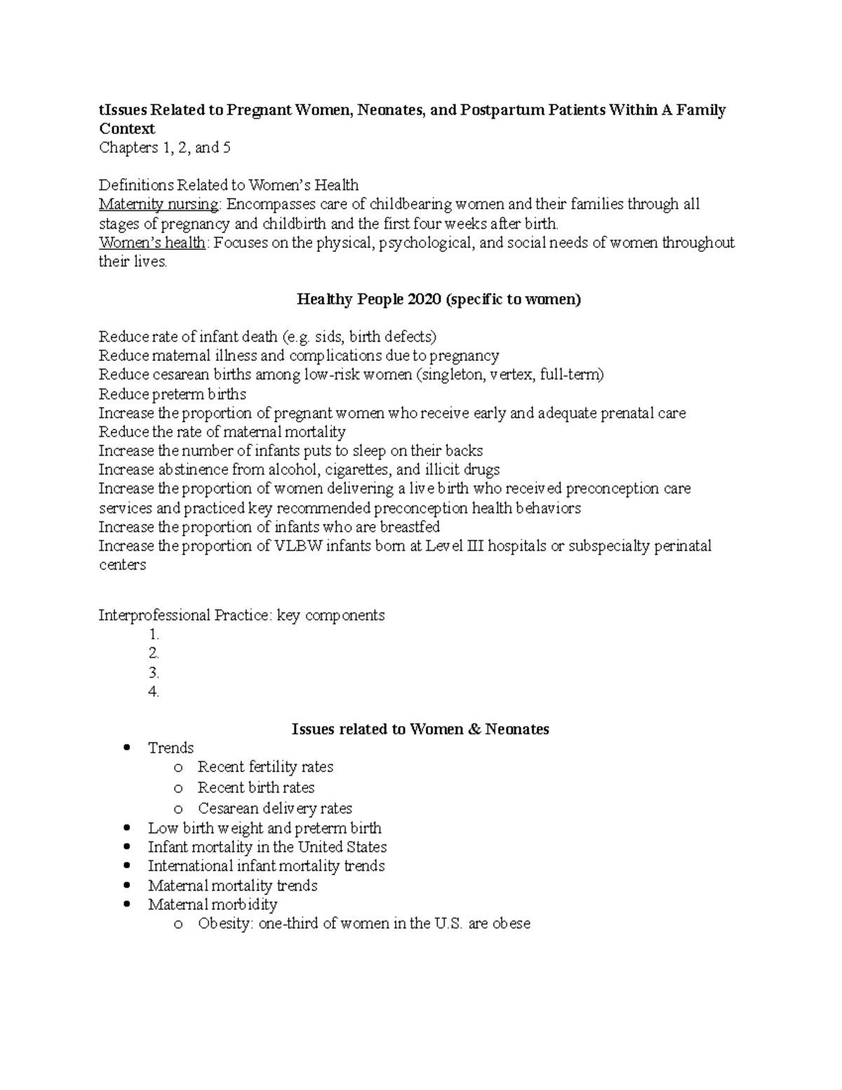Issues note-taking guide spring 2020 - tIssues Related to Pregnant ...