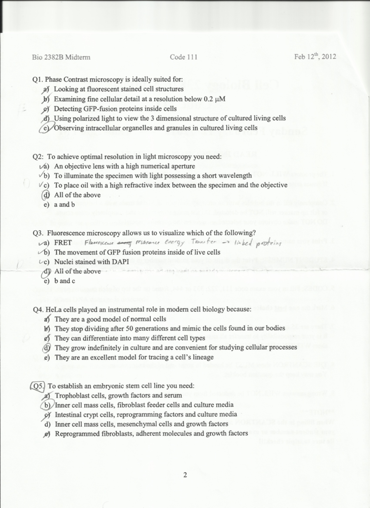 2012 Midterm 1 - Test - BIOL 241 - Studocu