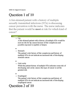 EAQ Medsurg 1 - Eaq Quiz - Exit Performance Chapter 12 Mastery Quiz ...