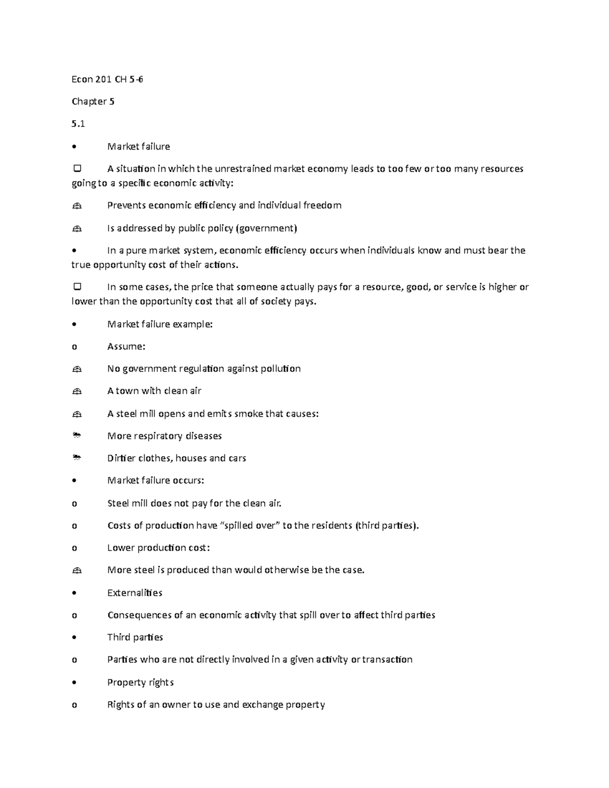 Econ 201 CH 5-6 - Lecture notes 5-6 - Econ 201 CH 5- Chapter 5 5 ...