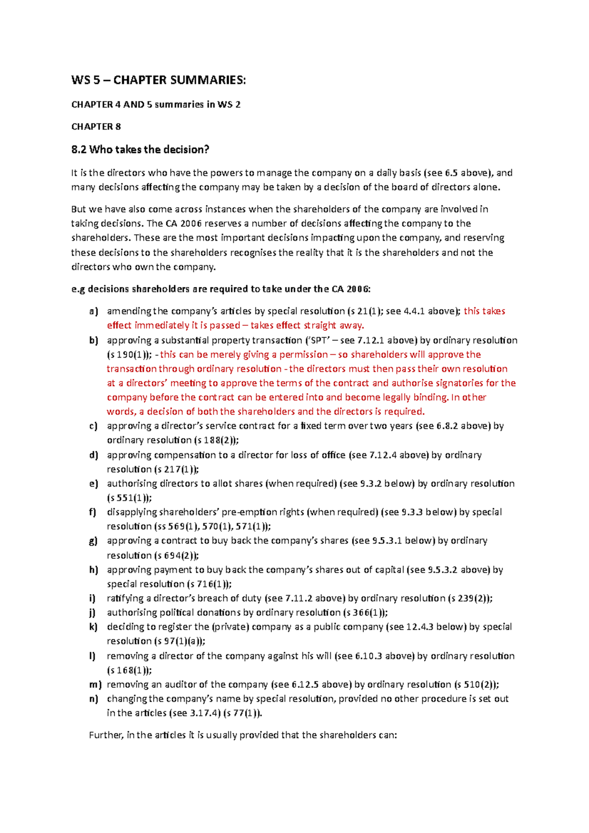 WS 5 chapter summaries for assigned reading - ACFI211 - Liverpool - Studocu
