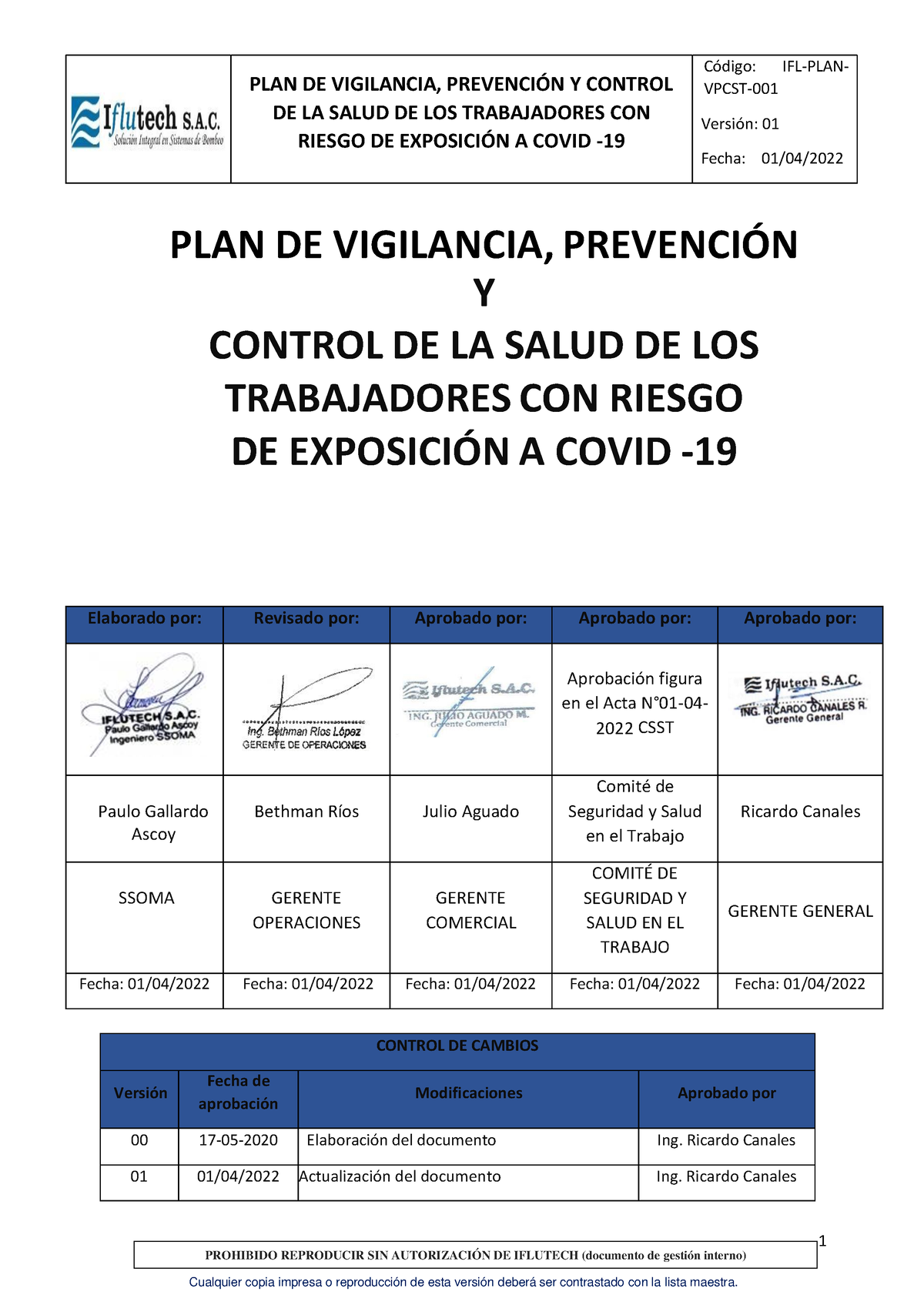 Plan De Vigilancia Covid 19 VPCST PLAN DE VIGILANCIA PREVENCIN Y