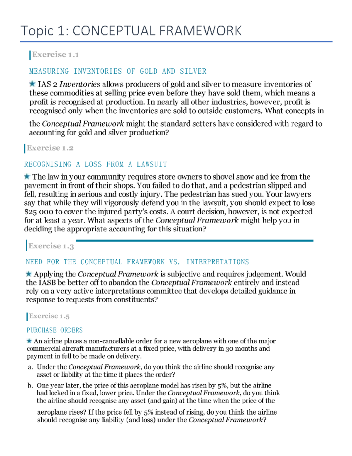 KTQT1 BAI TAP ENG - Topic 1: CONCEPTUAL FRAMEWORK Exercise 1 An ...