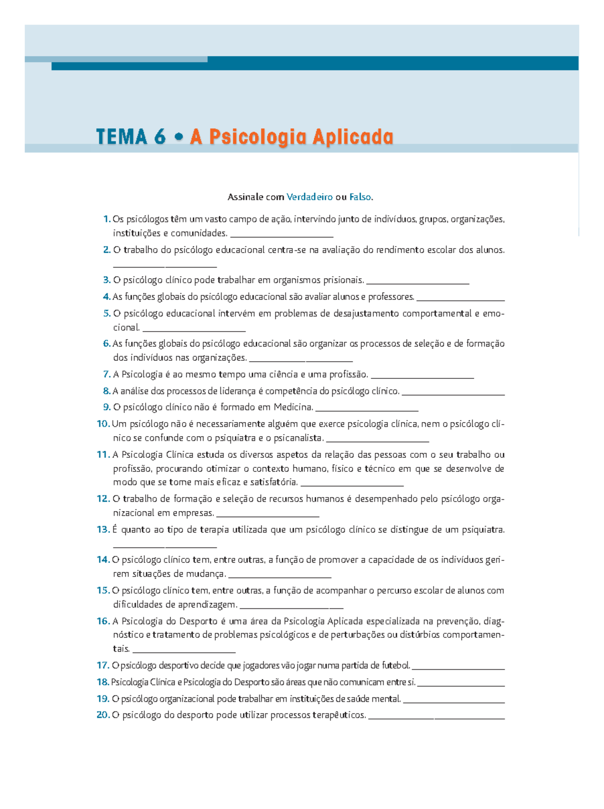 313caativ - Soluções Manual Psicologia B - TEMA 6 • A Psicologia ...