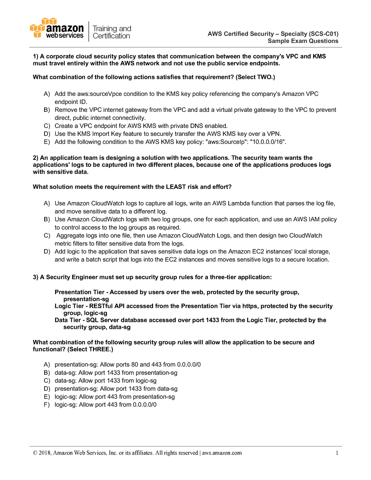 SCS-C01 Valid Test Practice