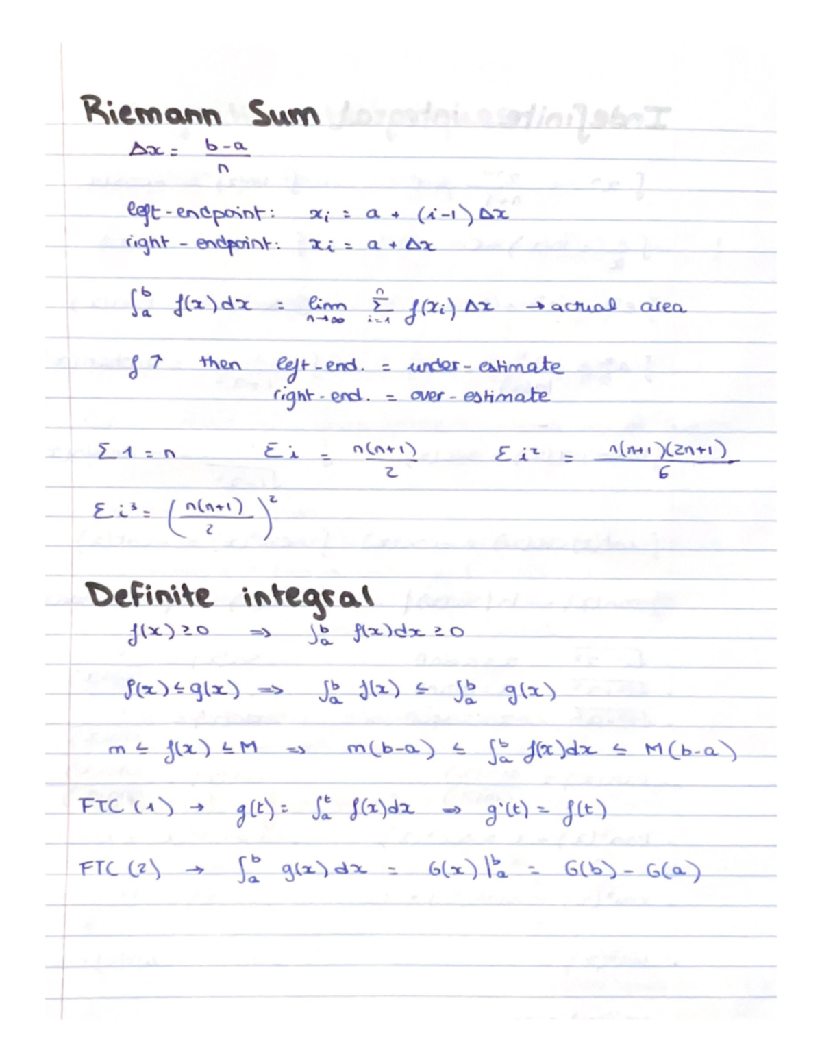 Revision - overall summary for entire course - Math 141 - Studocu