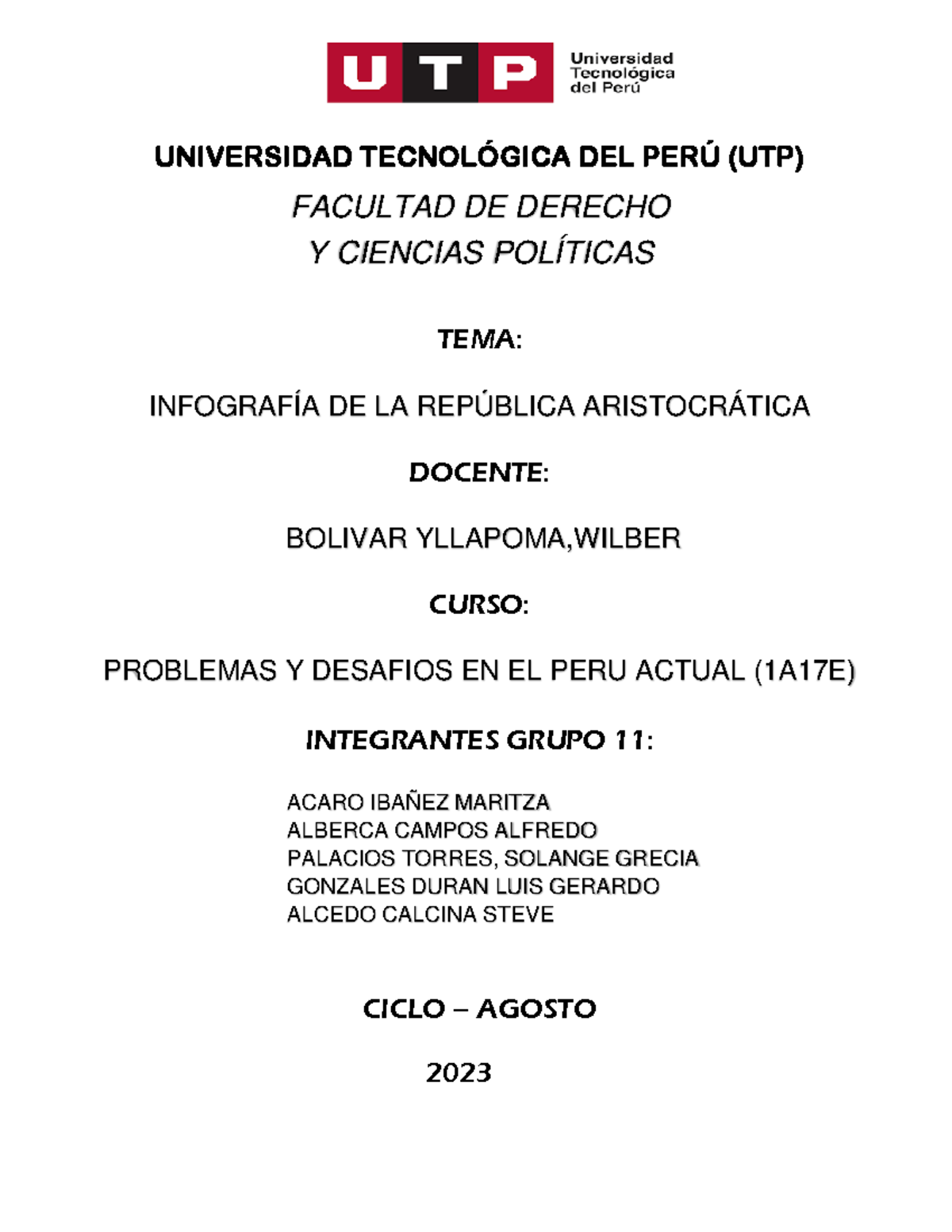 Grupo 11 Infografia - infografía - UNIVERSIDAD TECNOL”GICA DEL PER ...