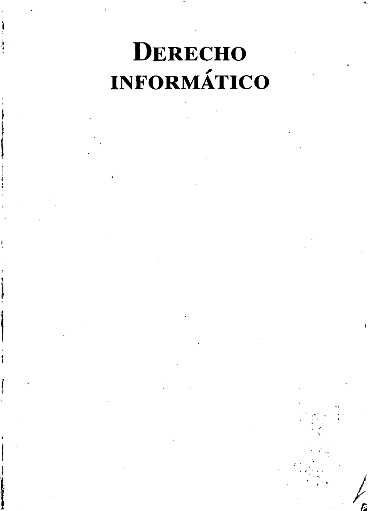 Derecho Informatico 4 Edicion 1 - .' , , 1 ｾ ¡ I - 1 DERECHO ...