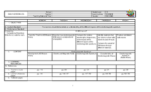 DLL Week 6 - Grade 10 Science Dll - School Grade Level GRADE 10 Teacher ...