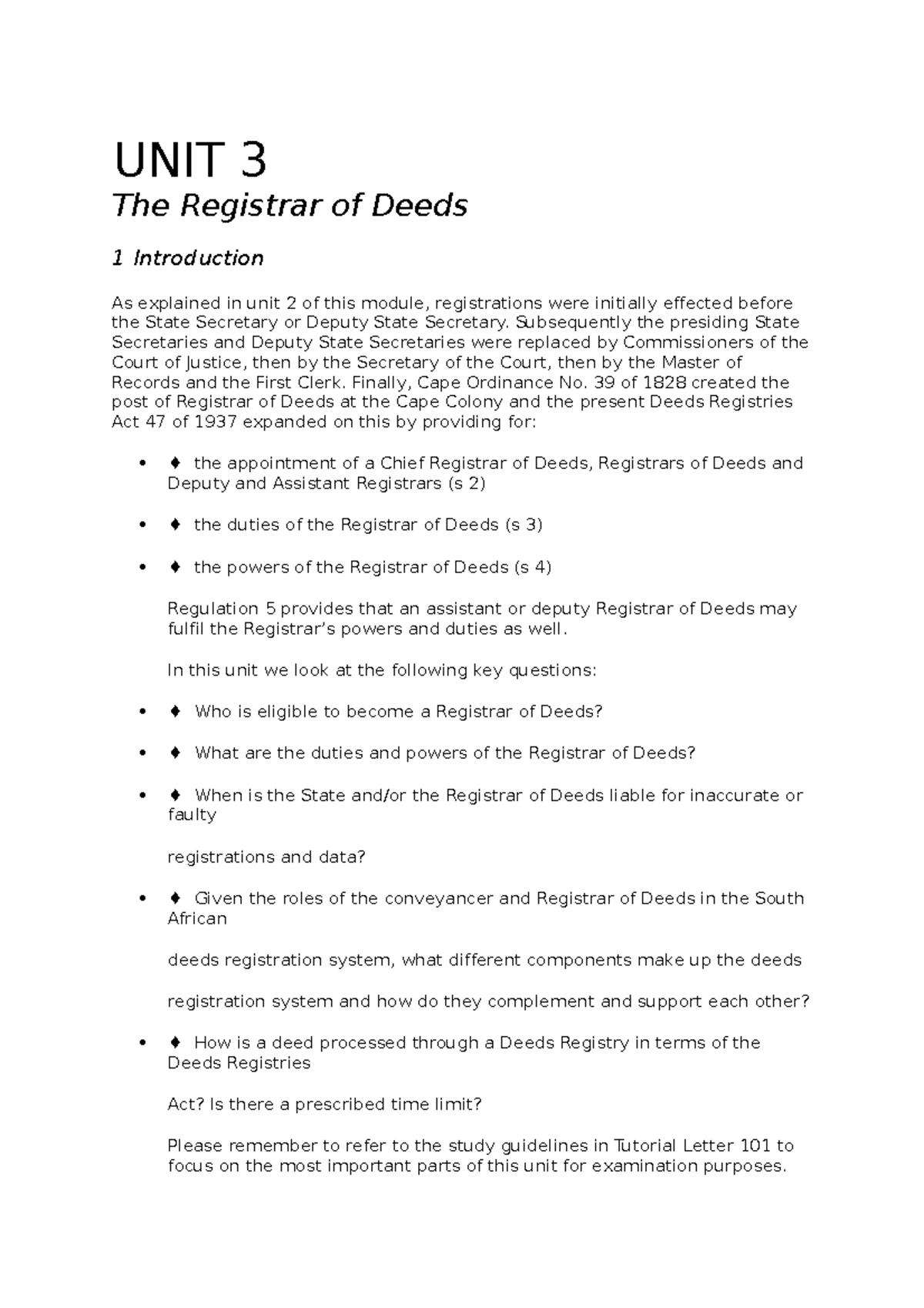 3UNIT 3 Unit 3 of LPL804, is easy and simple to read and it is the