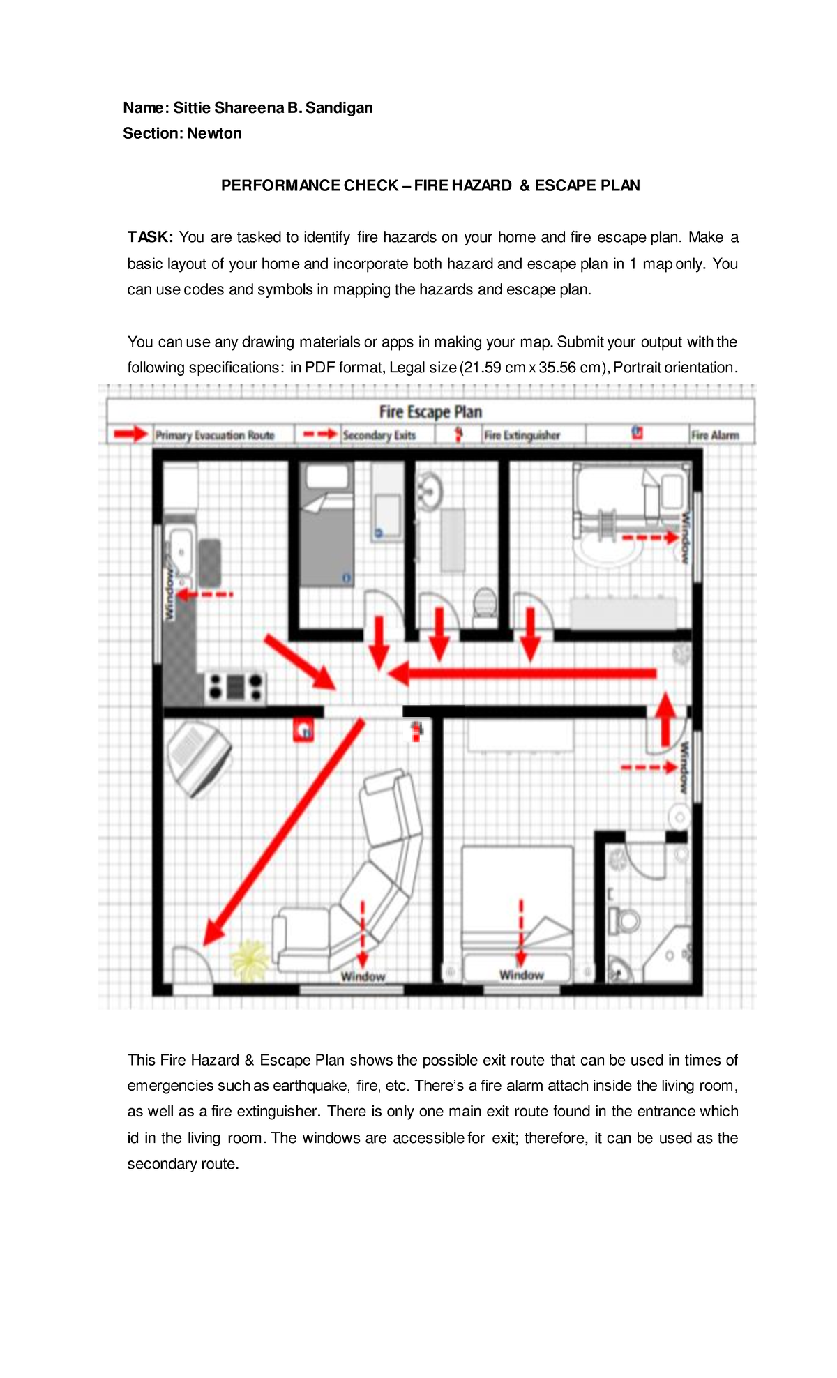 Performance Check FIRE Hazards Name Sittie Shareena B. Sandigan
