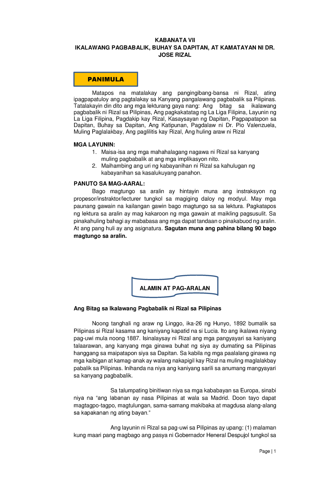 Final-term - Samples - KABANATA VII IKALAWANG PAGBABALIK, BUHAY SA ...