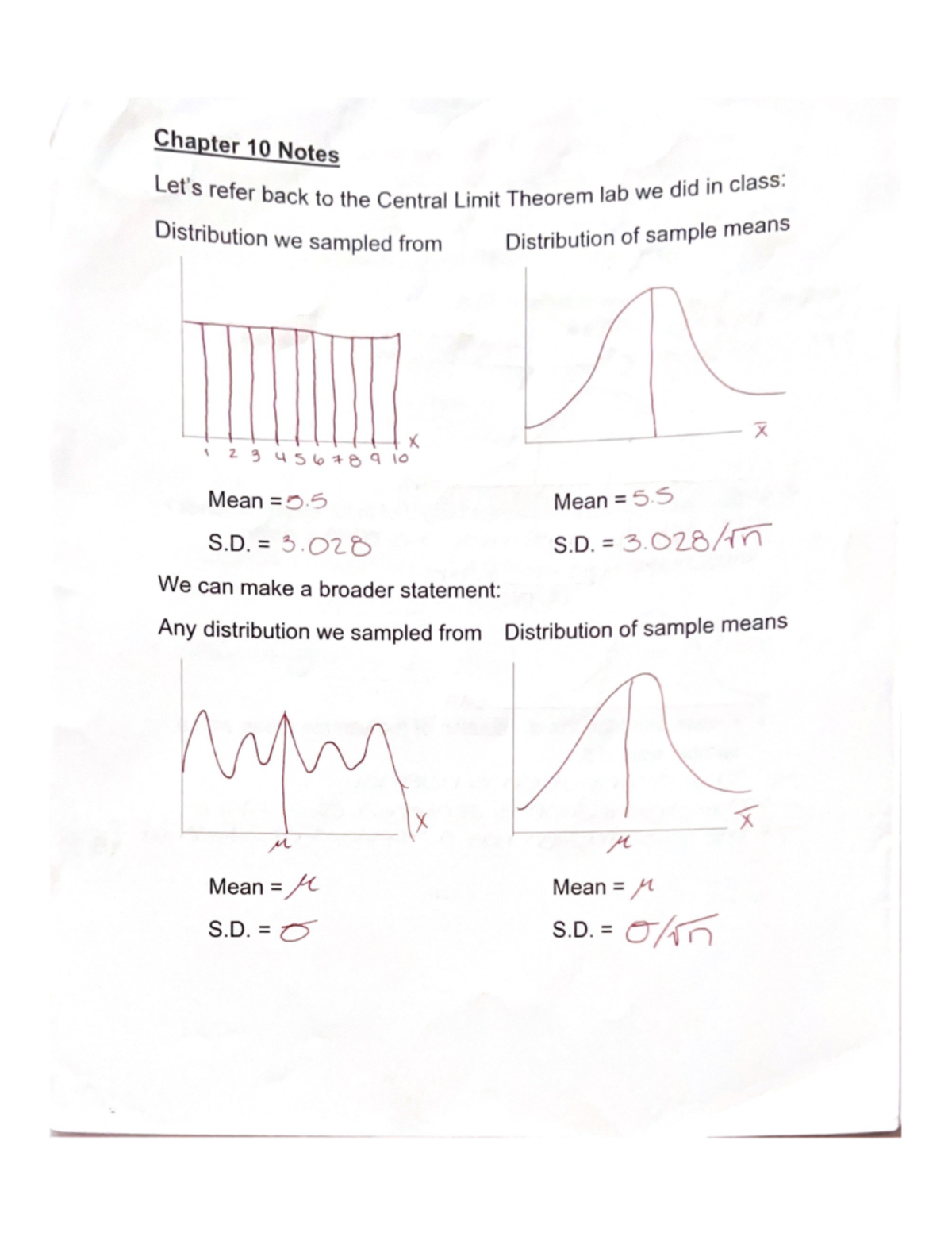 Statistics B22L Chapter 10 Notes - MATH B22 - Studocu