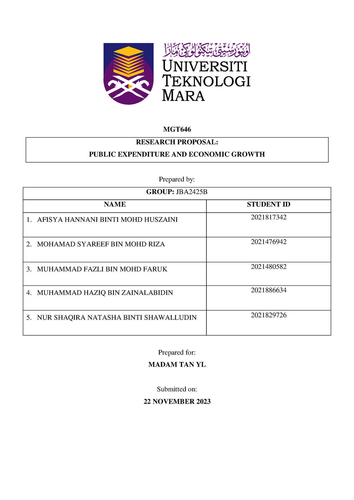 research proposal mgt 648