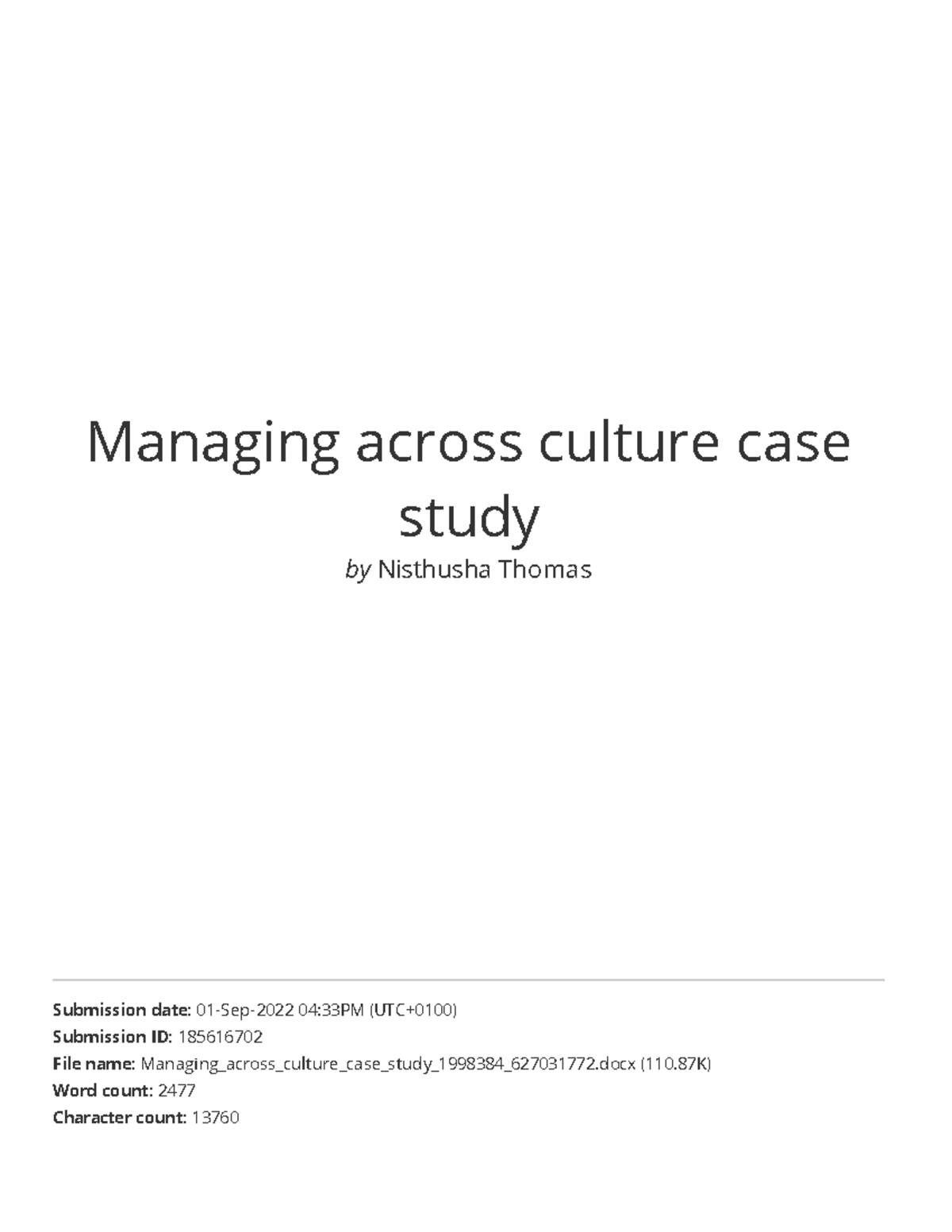 case study culture in