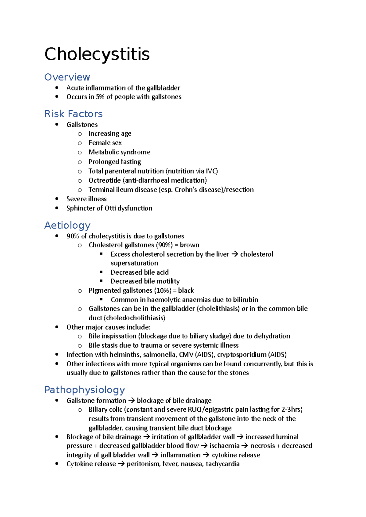 cholecystitis case study pdf