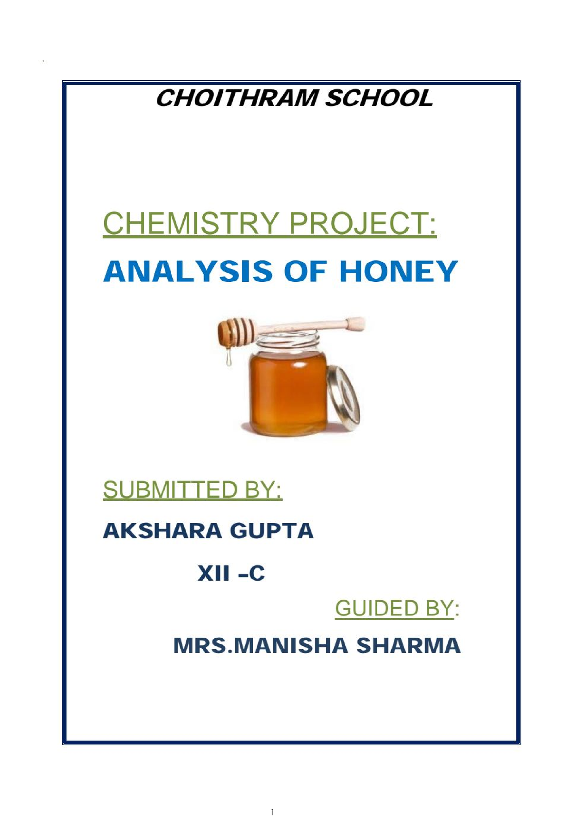 dissertation honey