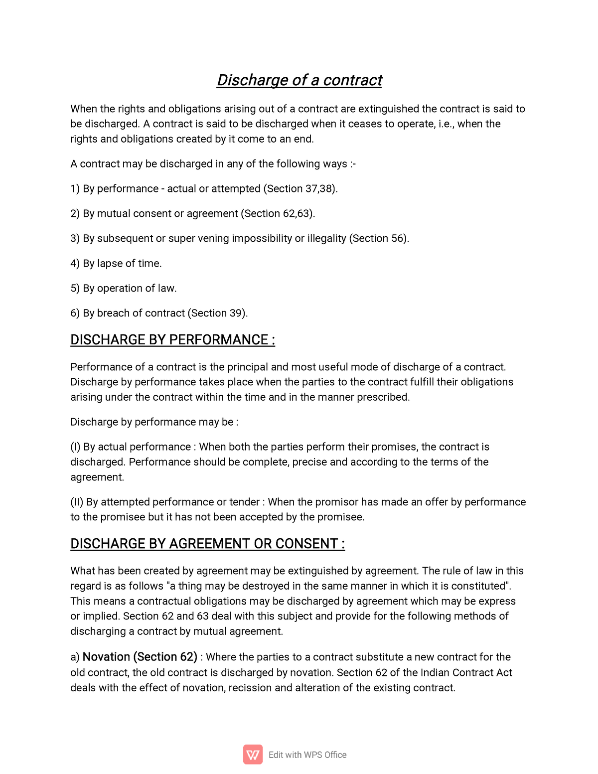 discharge-of-a-contract-a-contract-is-said-to-be-discharged-when-it