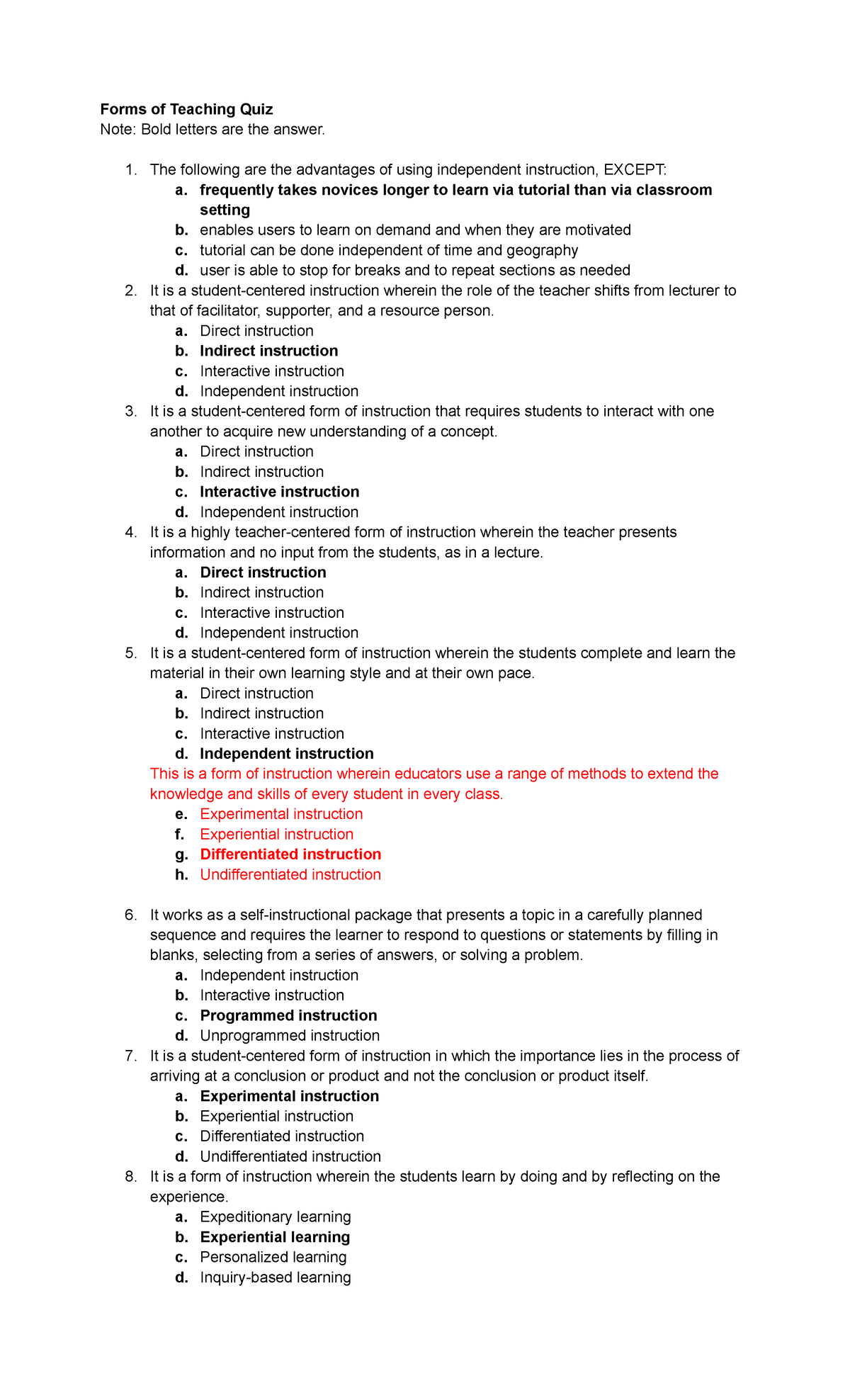 forms-of-teaching-quiz-1-forms-of-teaching-quiz-note-bold-letters