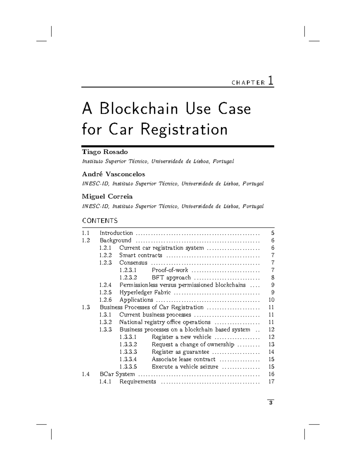Rosado Blockchain car registration C H A P T E R 1 A Blockchain Use