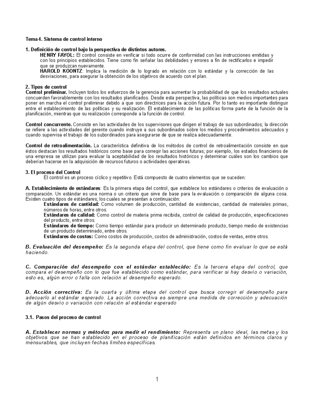 Tema 4 Sistema De Control Interno COLOMBIA Tema 4 Sistema De Control