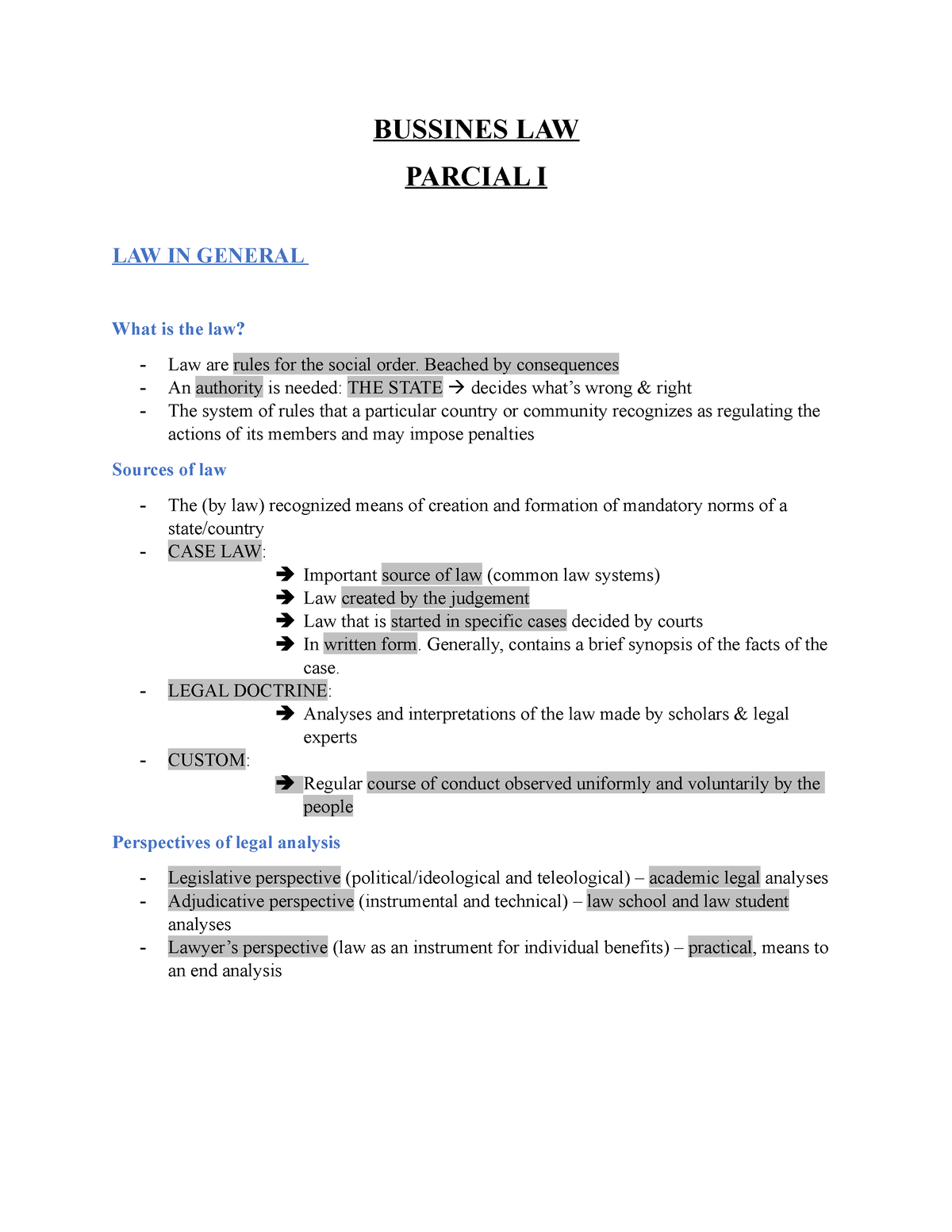 resumen-parcial-n-1-bussines-law-parcial-i-law-in-general-what-is