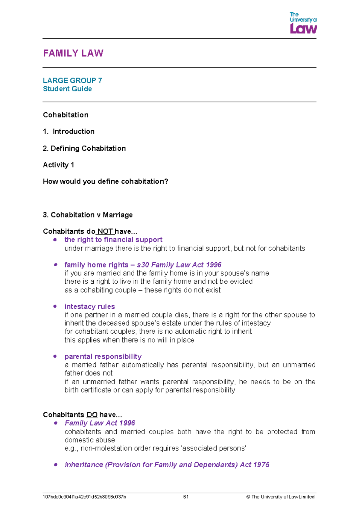 2324 fam lg07 ce01 student guide - FAMILY LAW LARGE GROUP 7 Student ...