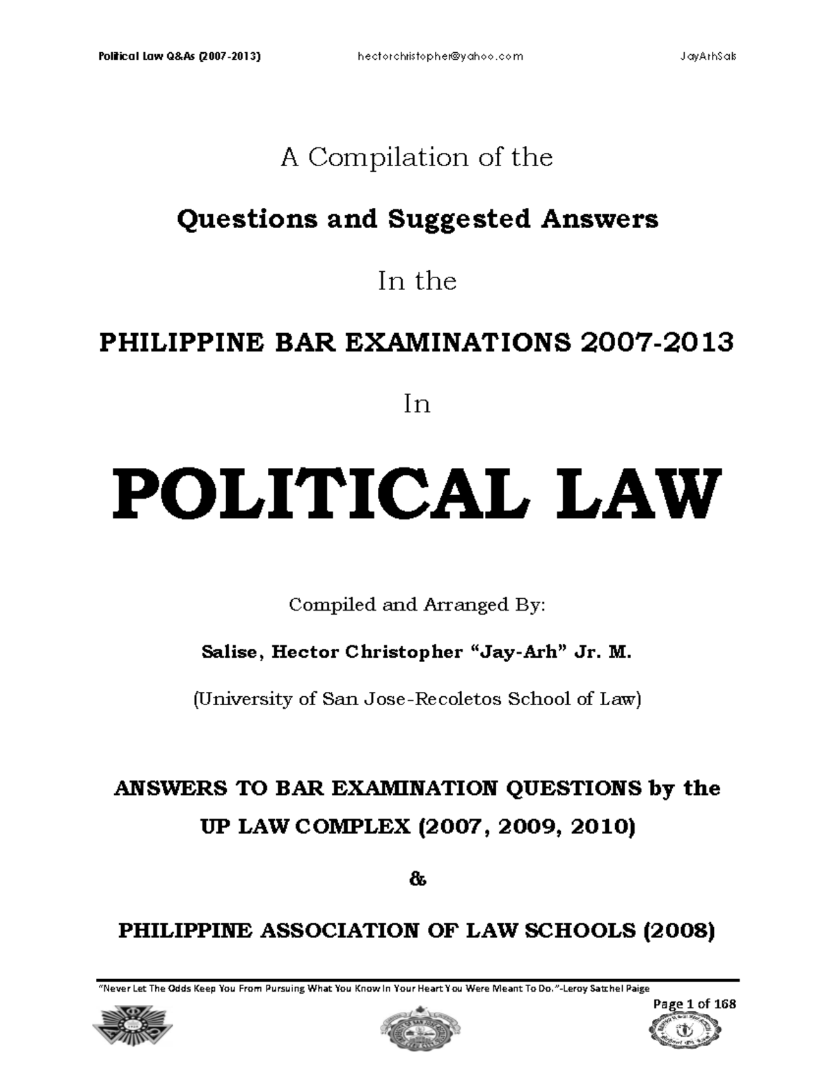 2007 2013 Political Law Philippine Bar Examination Questions and ...