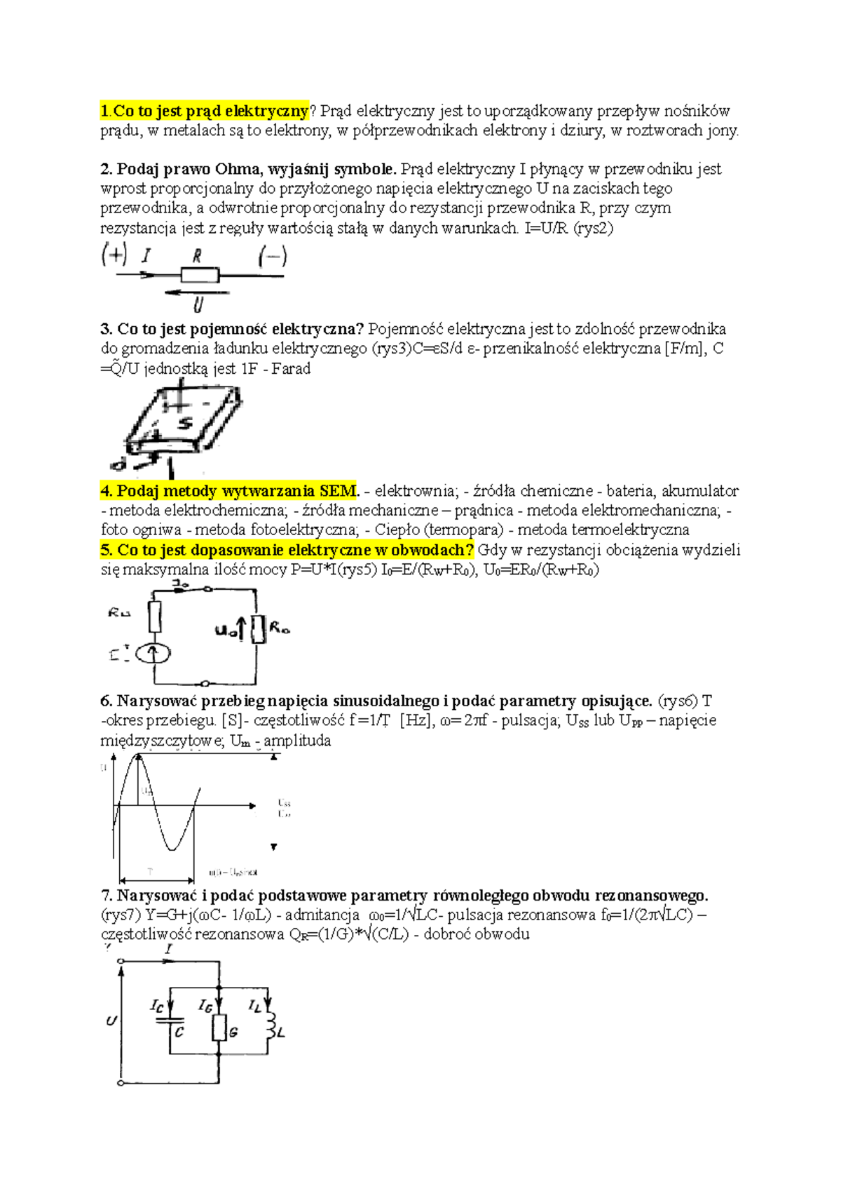 Elektronika I Elektrotechnika - 1. Co To Jest Prąd Elektryczny? Prąd ...