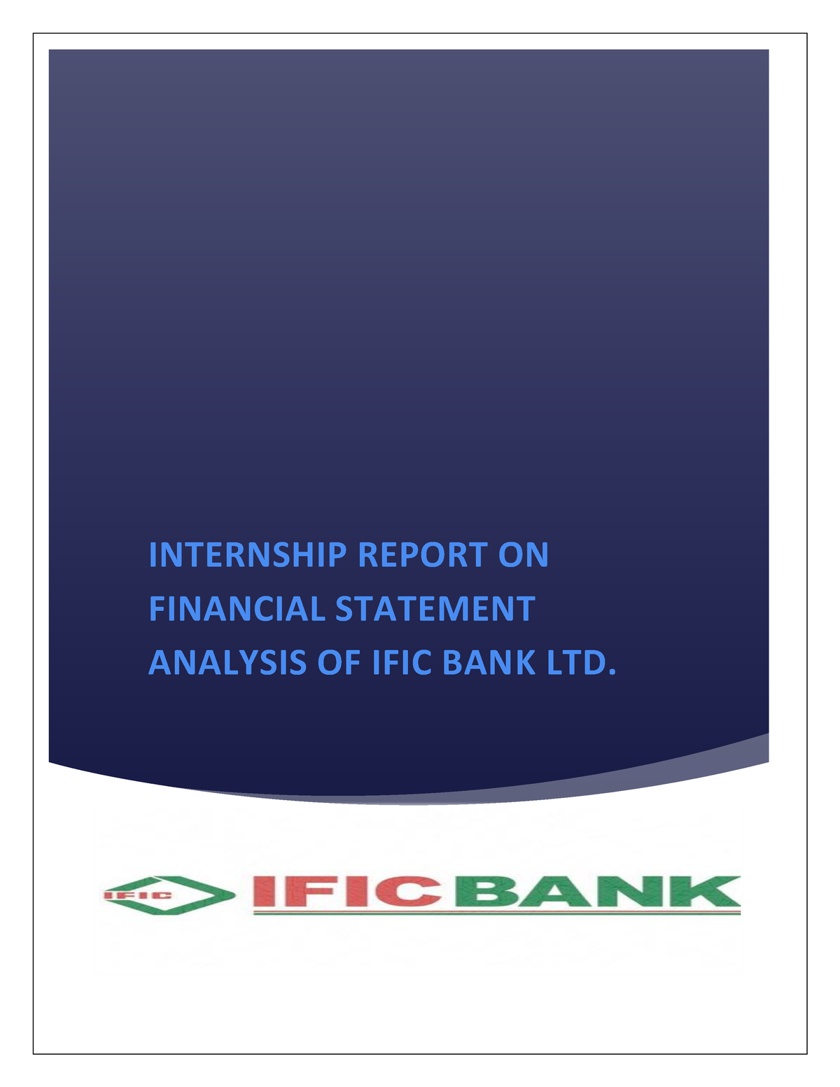 Internship Report Syed Financial Statement Analysis Of IFIC Bank Ltd   Thumb 1200 1553 