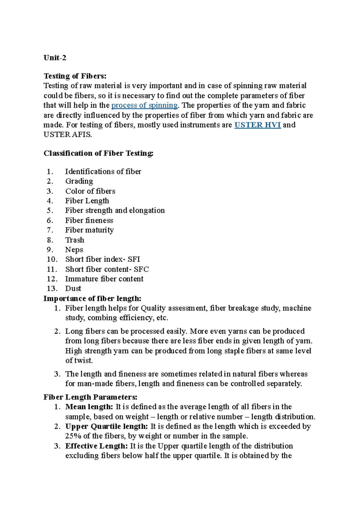 Unit =2 Trash content determination in fibers, particularly in the
