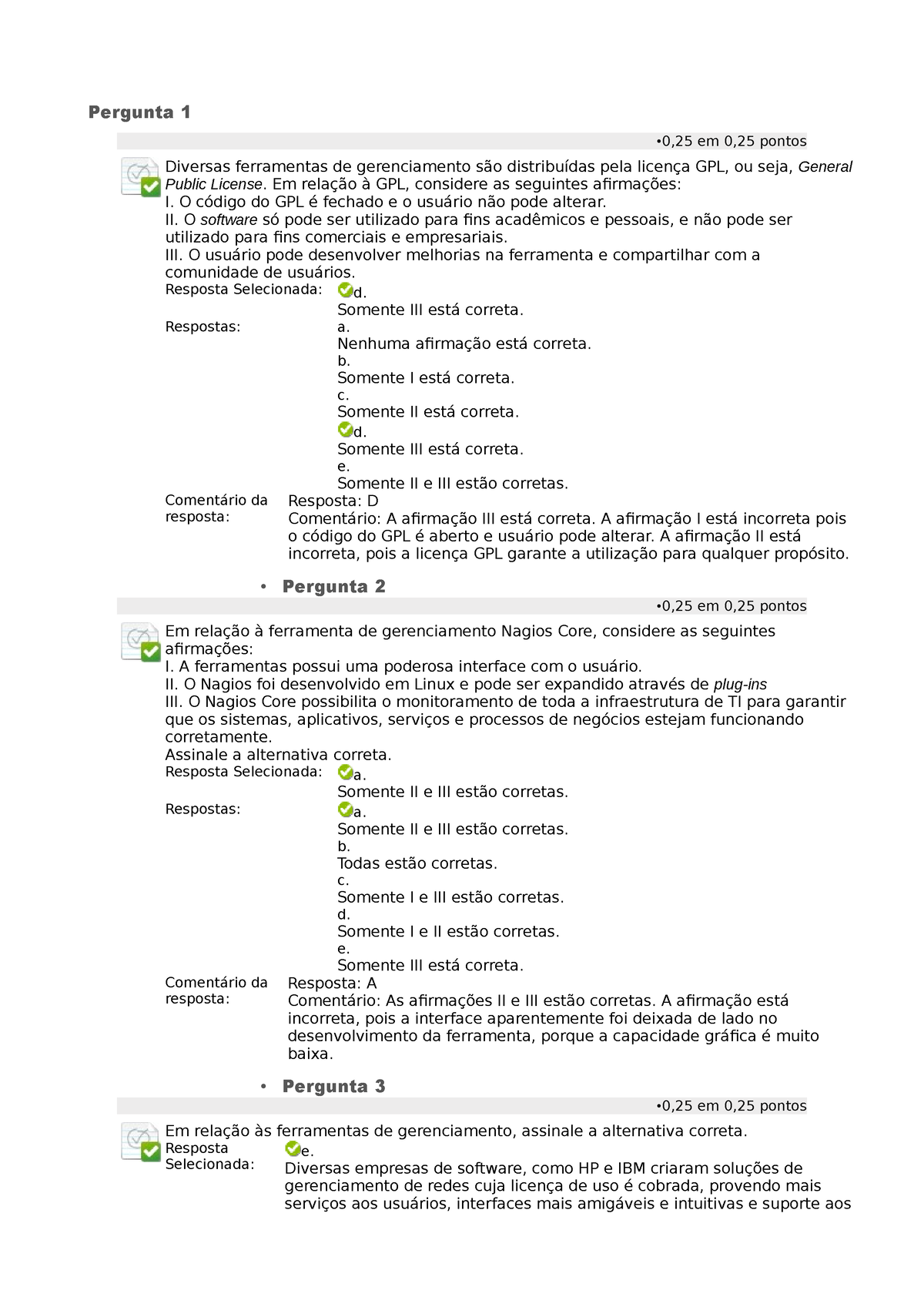 Ferramentas De Gerenciamento - Questionário Unidade IV - UNIP - Studocu