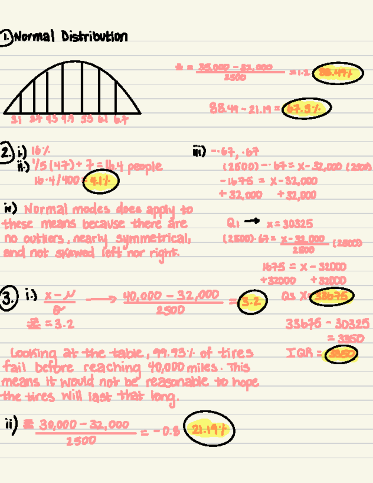 1. Normal Distribution - 1. Normal Distribution = 35 , 000 - 32 , 000 ...